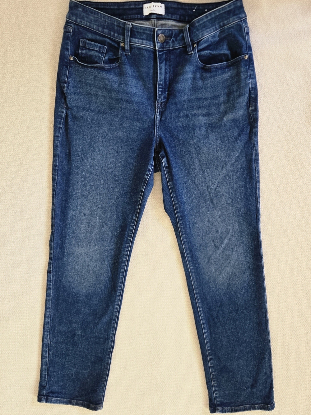 Lane Bryant High Rise Curvy Fit Straight Leg Jeans Size 16 Dark Wash